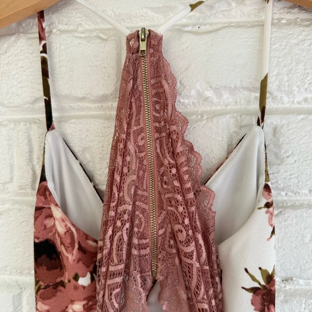 Windsor Floral Mini Dress - Pink and Brown - Picture 7 of 8